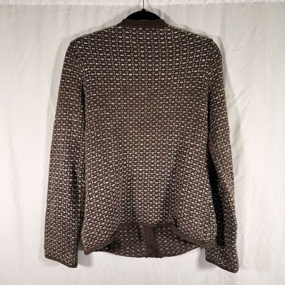 Coldwater Creek Wool Blend Cardigan Women's Medium Brown Button Up Long Sleeve - Picture 7 of 9